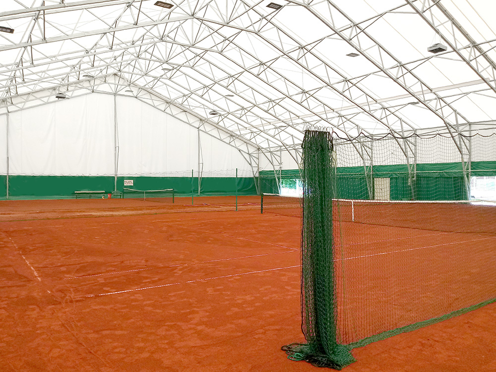 fabric building covered tennis courts